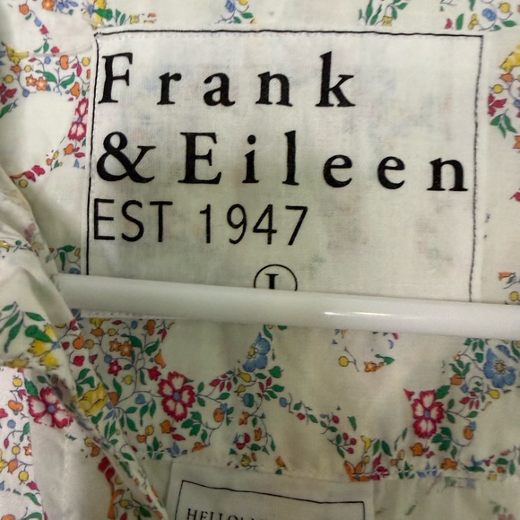 Frank & Eileen Classic Button Down Tiny Floral Long-Sleeve Shirt Oxford Large - Picture 5 of 7